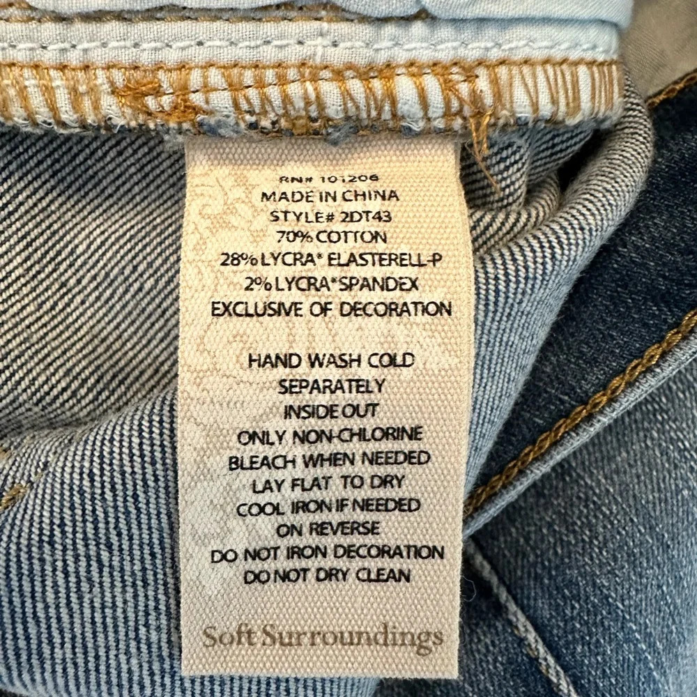 Soft Surroundings Lightweight Straight Leg Denim Jeans - Picture 6 of 6